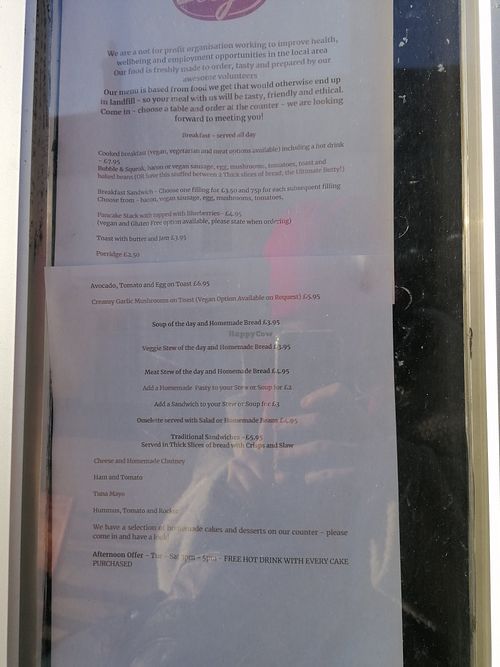 Menu winter 2020 at Lily's Bistro in Canterbury
