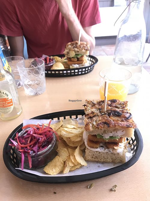 Vegan fish finger sandwich at Lily's Bistro in Canterbury