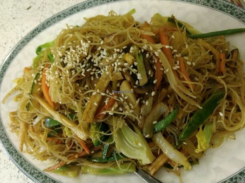 Singapore noodles at To Be Vegetarian Blackburn in Blackburn