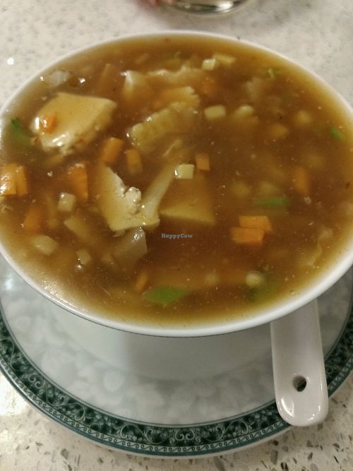 hot & sour soup at To Be Vegetarian Blackburn in Blackburn