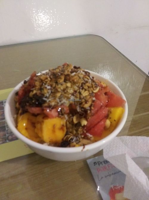 Jumbo fruit salad at Govinda in Chiclayo