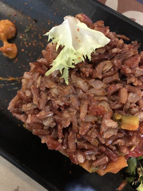 Spicy Thai red rice   at La Bartola in Sevilla