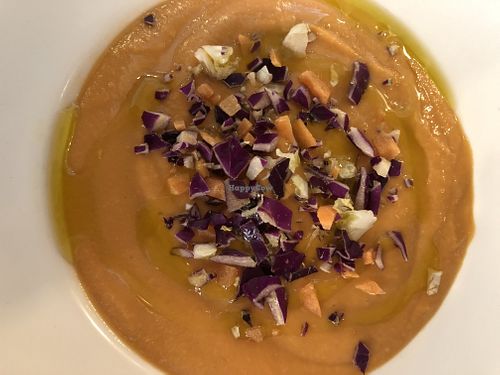 Vegan salmorejo  at La Bartola in Sevilla