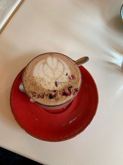 Rose and cardamom hot chocolate at The Green Wood Café in Telford