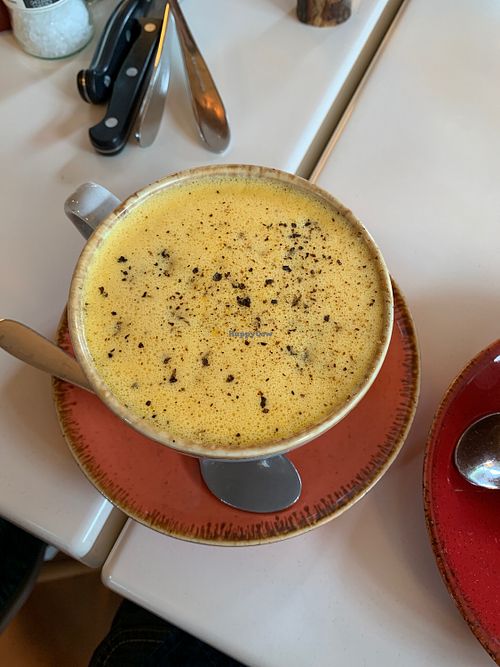 Turmeric latte at The Green Wood Café in Telford