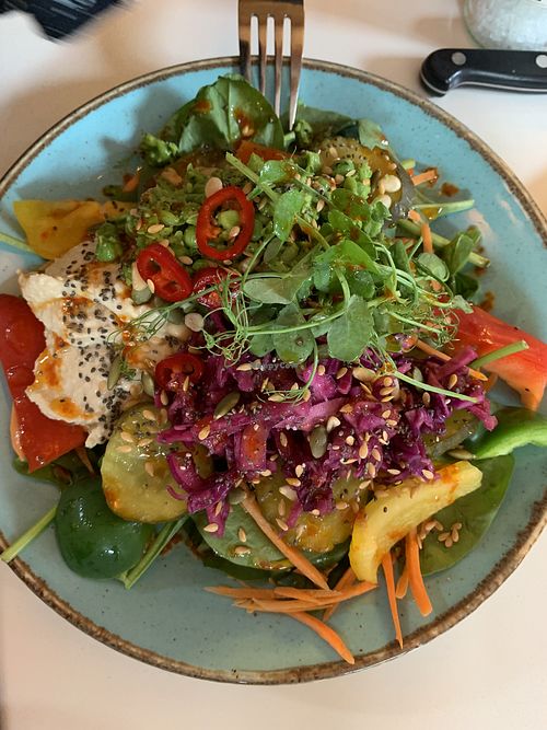 Rainbow salad at The Green Wood Café in Telford
