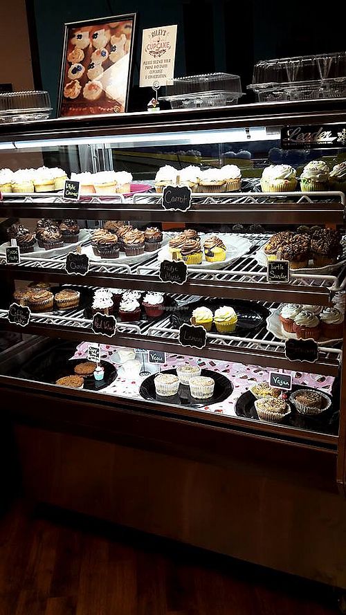 bakery case at Riley's Cupcake and Coffee Lounge in Peoria