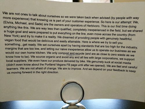 A brief introduction at Herbivoro in Portland