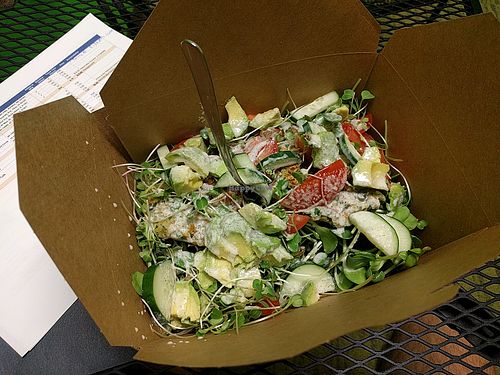 a vegtastic salad at Healthy Harvest Urban Farms & Cafe in Rock Island