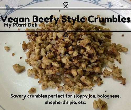 Vegan beefy style crumbles. Great for cooking so many things like chili, taco filling, Spaghetti Bolognese, and more!  at My Plant Deli in Shah Alam