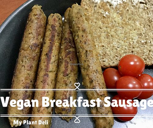 Delicious vegan breakfast sausage! at My Plant Deli in Shah Alam