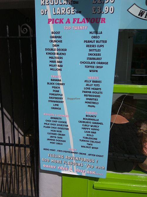 Flavour selections at Hippy Hippy Shake in Whitby