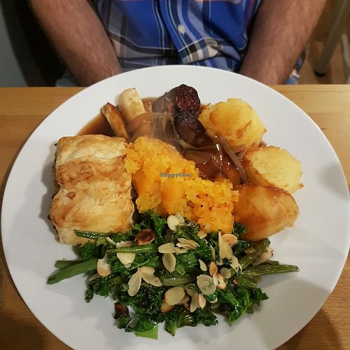 seitan and stuffing Wellington and all the trimmings  at Potato Tomato - The Eatery in Whitstable