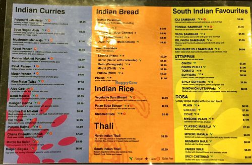 Menu side 2 at Go Chaatzz in Fremont