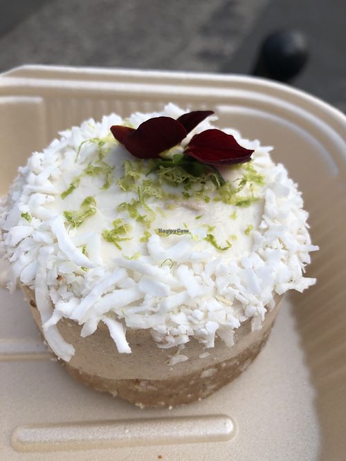 Raw vegan lemon cheesecake  at La Otilia in Mexico City