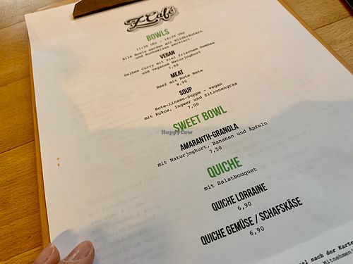 menu at Haus Zauberflöte in Offenburg