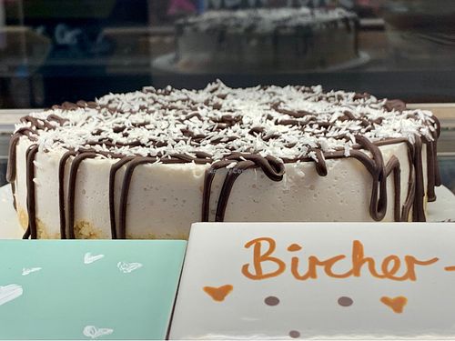 excellent coconut cake (vegan) at Haus Zauberflöte in Offenburg