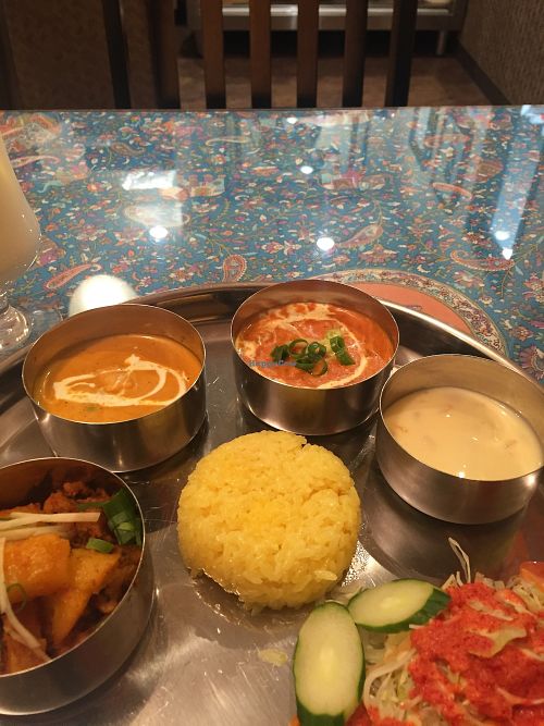 Vegetarian set at Tandoor Indian Restaurant in Higashihiroshima