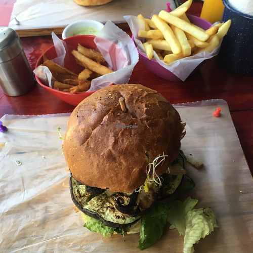 yuca y patatas fritas at Roraima Burgers in Tulum