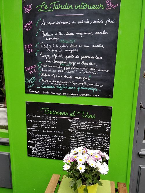 Menu at Annadata in Saint-malo