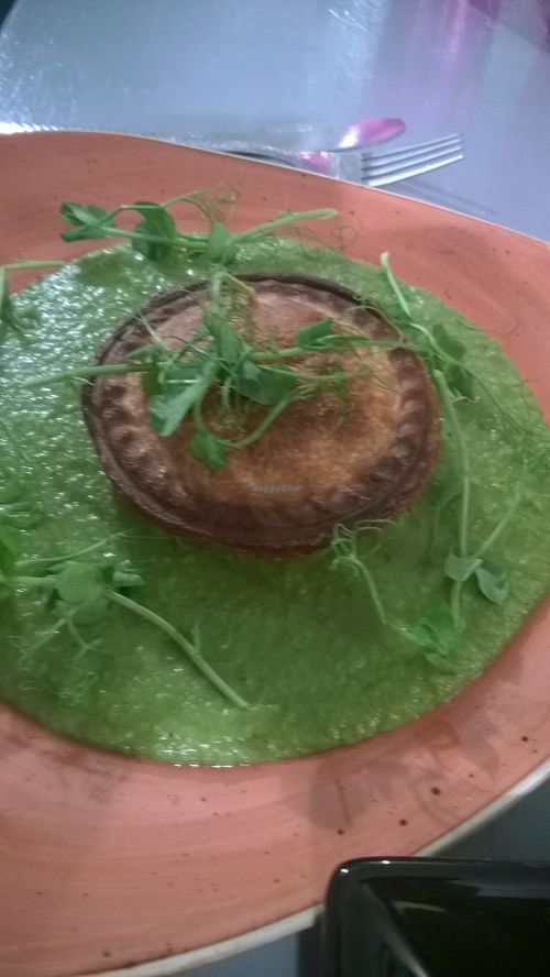 Pie and peas at Basement Snaxx in Newcastle Upon Tyne