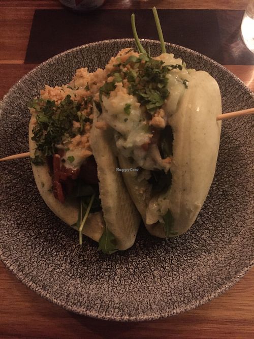 Green baos at Superchulo in Madrid