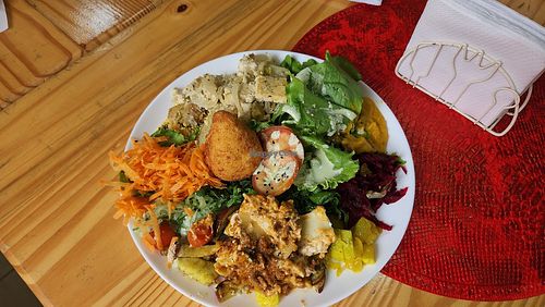 first round of the buffet. so delicious and nourishing. highly recommended. at Edi Sabor Natural in Manaus