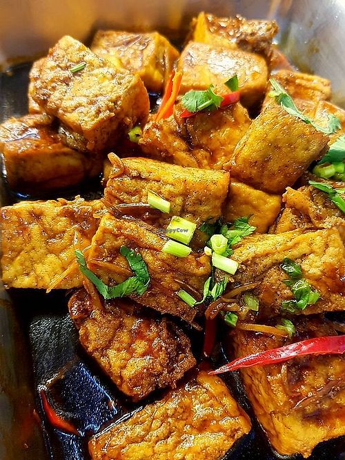 buffet dish - bean curd at Crystal Vegetarian - Blk 408 AMK in Northeast Singapore