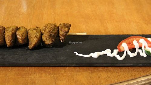 Very well cooked and spiced soy protein cubes.  at Himalaya in Torre Del Mar