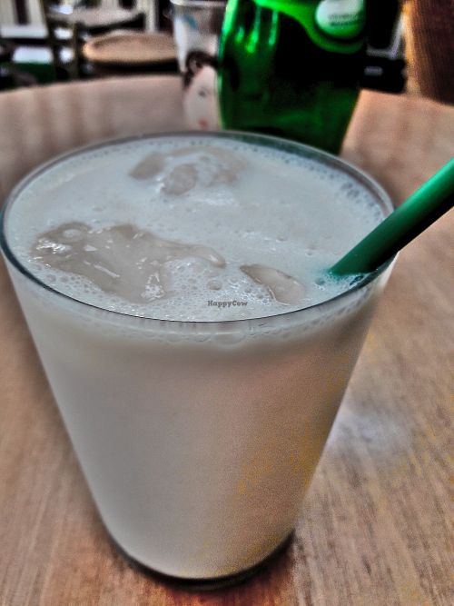 Rose water vegan lassi.  at Himalaya in Torre Del Mar