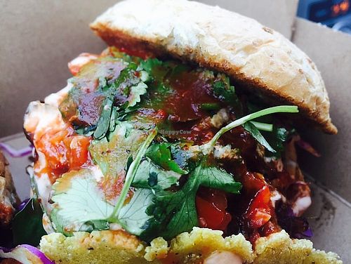 vegan burger at Vegan Food Fair SA in Pretoria