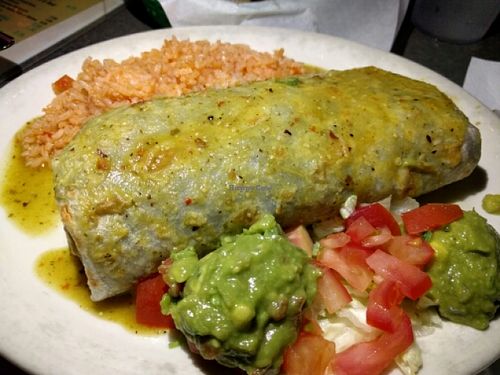 Deluxe Veggie Burrito, Vegan Style at Cocorenos in Long Beach