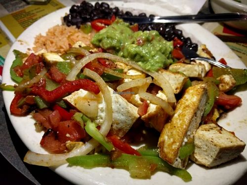 Tofu Fajitas at Cocorenos in Long Beach