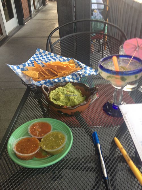 Jalapeño marg and guac! at Blue Iguana in Park City