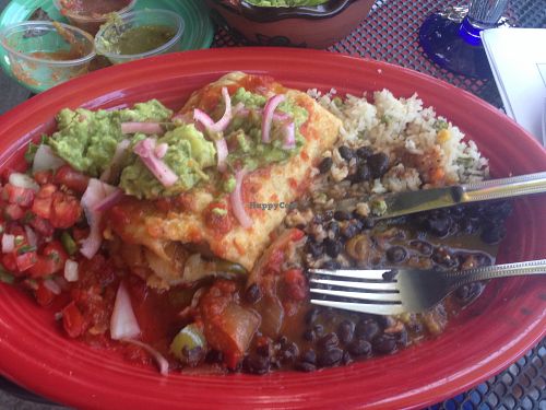 Veggie chimi sans cheese  at Blue Iguana in Park City