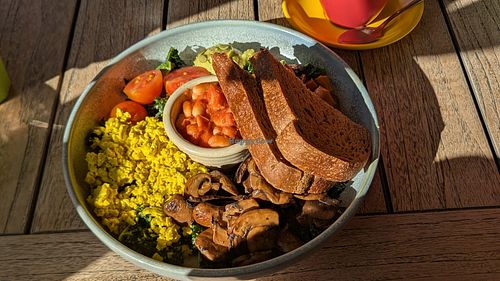 Breakfast at Buddha Bowl Cafe in Newtown