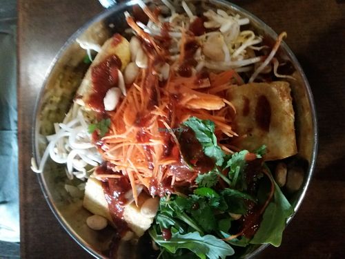Tamari Noodle Bowl at Buddha Bowl Cafe in Newtown