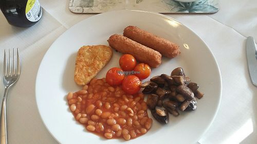 Vegan cooked breakfast at No. 89 Vegetarian B&B in Bideford