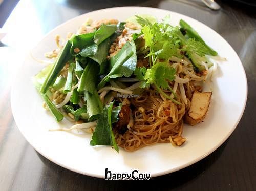 Phad Thai Noodle with Tofu!! my favorite dish on the menu at Evergreen Vegetarian House.
Best vegan Phad Thai in Cambodia :)

 at Evergreen Vegetarian House 长青素食之家 in Penang