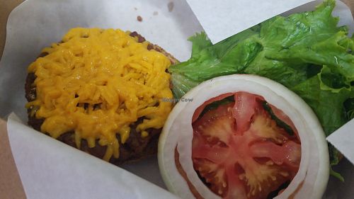 Beyond burger with daiya at Hawaiian Moons Cafe & Juice Bar in Kihei