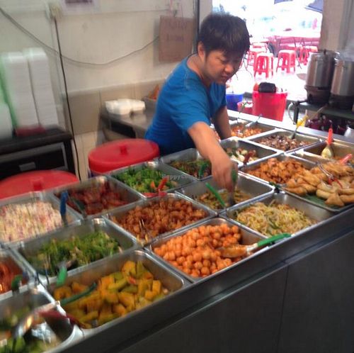 Vegetarian mixed rice at San San in Kuala Lumpur