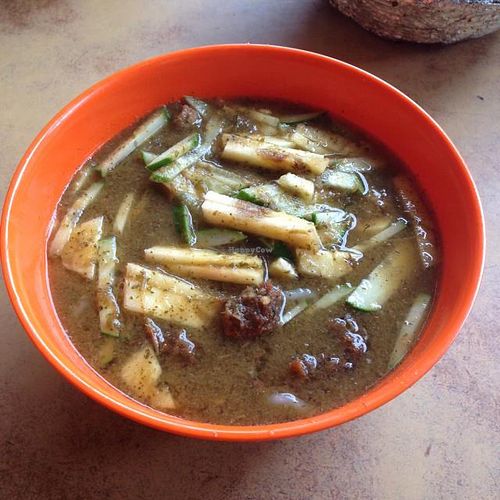 Assam laksa (vegan) at San San in Kuala Lumpur