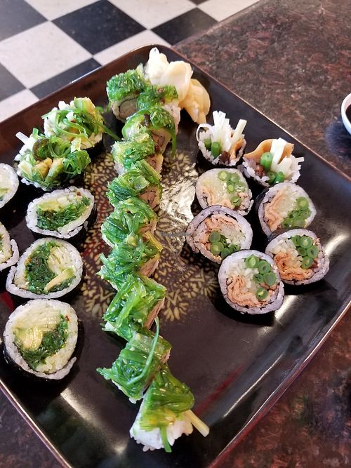 Vegan sushi at Asia & Sushi in Leland
