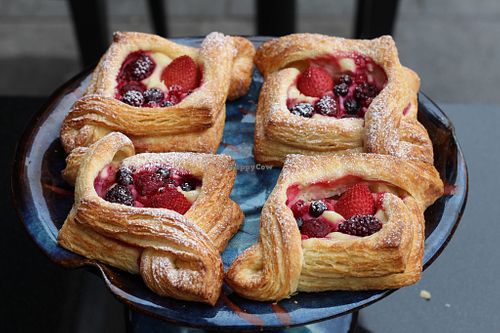 Mixed Berry and Vanilla Custard Danish at Veginity in Dublin
