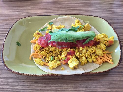 Vegan breakfast taco at Trippy Taco in Fitzroy