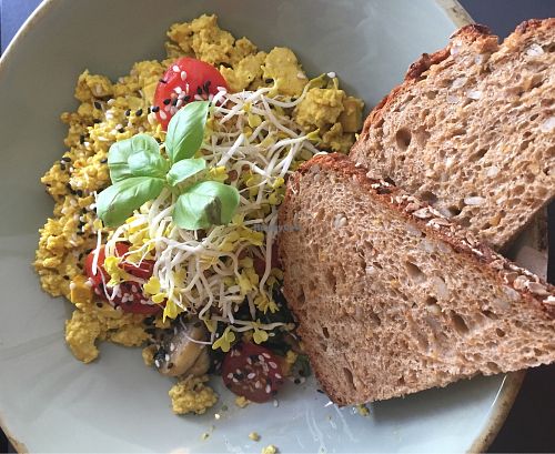 Beautiful tofu scramble at SOUL Vegan Coffee Bar in Bremen