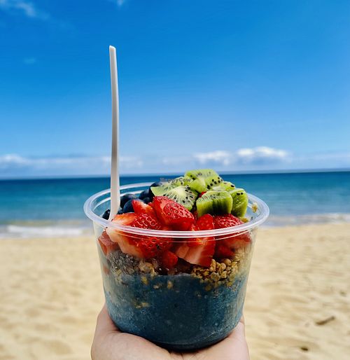 Small blue majik bowl  at Paia Bowls in Paia