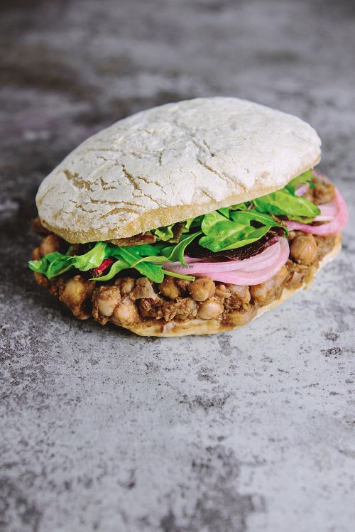 Mom's recipe Channa Masala Sandwich at Bombay Sandwich Co - W 35th St in New York City