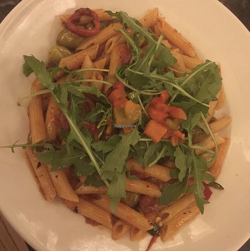 Spicy tomato pasta dish at Frankie & Benny's in Norwich