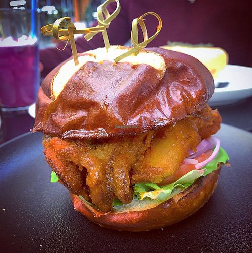 Mushroom burger  at P.S. Kitchen in New York City